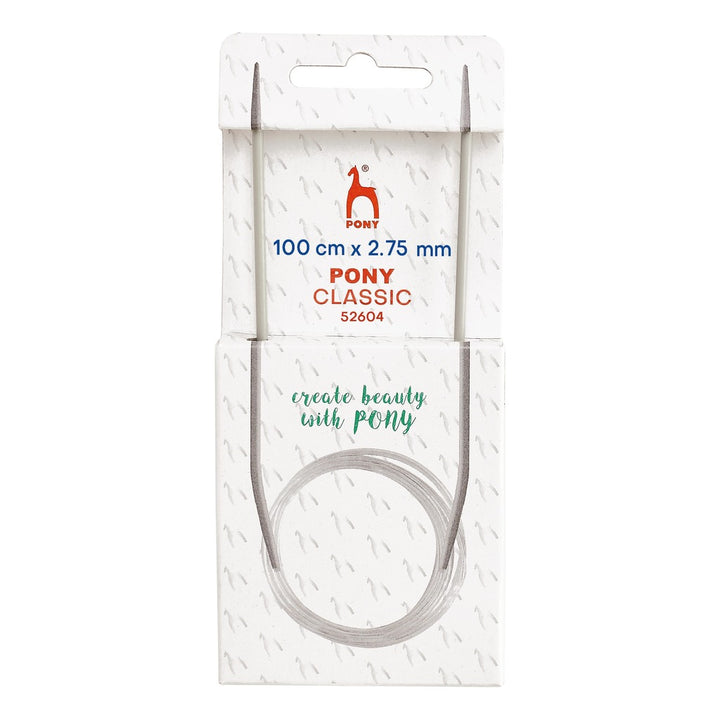 Pony Classic Rundstricknadeln, Farbe 100 – Metall bei Lieblingsgarn