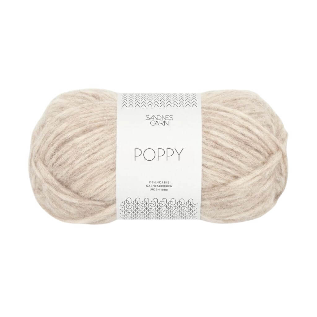 Sandnes Garn Poppy, Farbe 2611 beigemelert – Alpaka, Baumwolle und Merino bei Lieblingsgarn