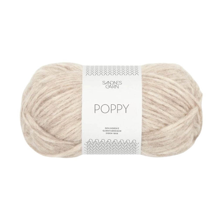 Sandnes Garn Poppy, Farbe 2611 beigemelert – Alpaka, Baumwolle und Merino bei Lieblingsgarn