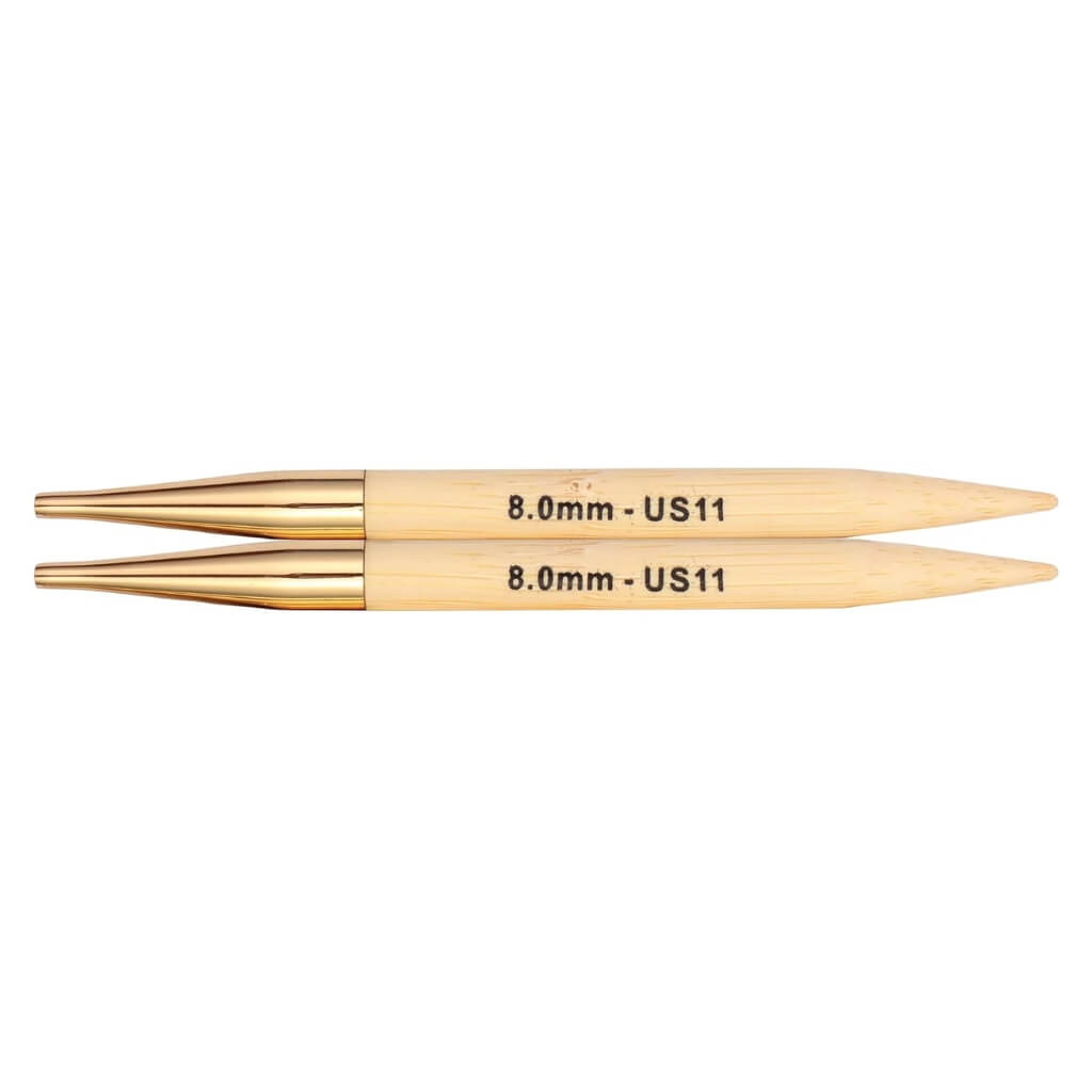 KnitPro Bamboo austauschbare Nadelspitzen, Farbe 8 – Holz bei Lieblingsgarn