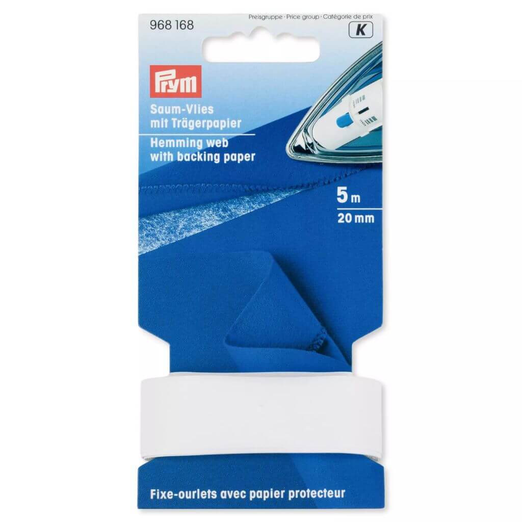 Prym Saumvlies mit Trägerpapier zum Einbügeln, Farbe 20 mm – Synthetik bei Lieblingsgarn