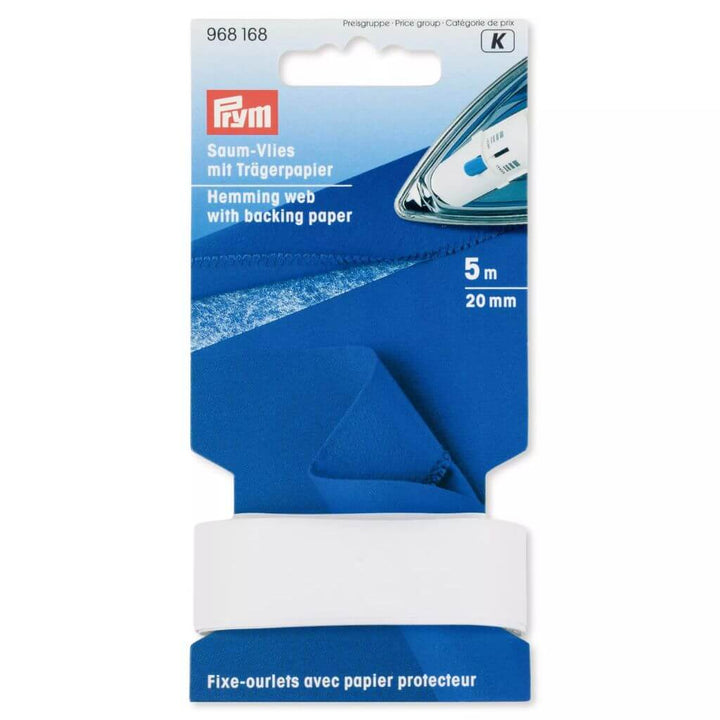 Prym Saumvlies mit Trägerpapier zum Einbügeln, Farbe 20 mm – Synthetik bei Lieblingsgarn