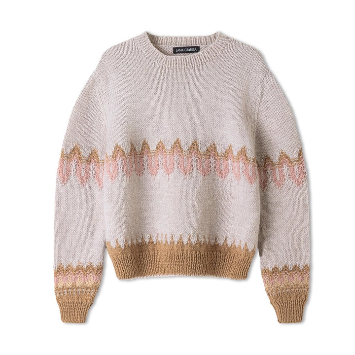 Lana Grossa Pullover mit Jacquardmuster Strickanleitung - Lana Grossa (Heft) bei bei bei bei bei bei bei bei Lieblingsgarn