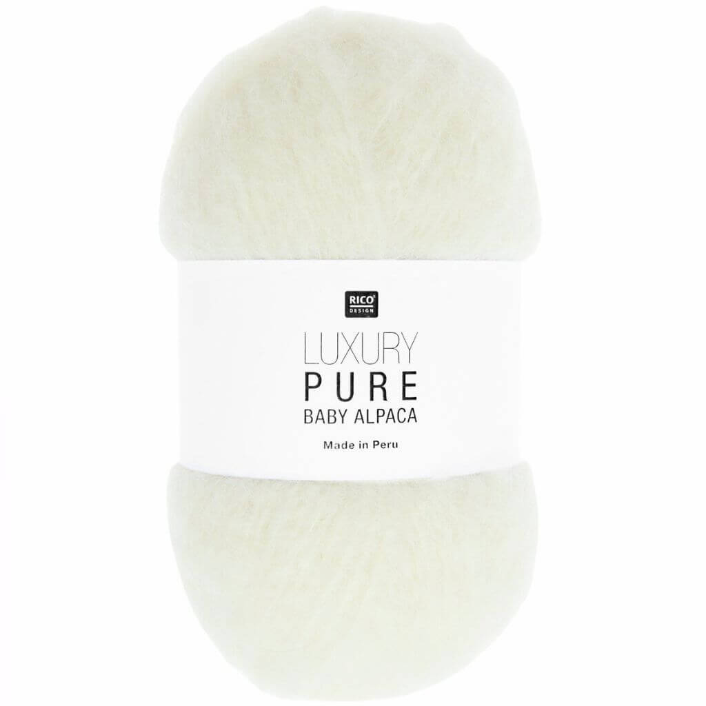 Rico Design Luxury Pure Baby Alpaca, Farbe 001 Creme – Alpaka bei Lieblingsgarn