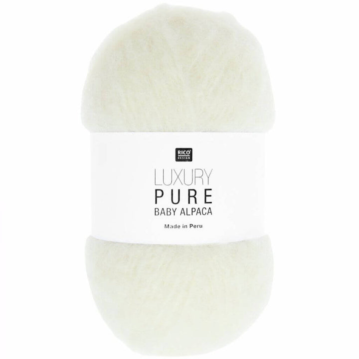 Rico Design Luxury Pure Baby Alpaca, Farbe 001 Creme – Alpaka bei Lieblingsgarn