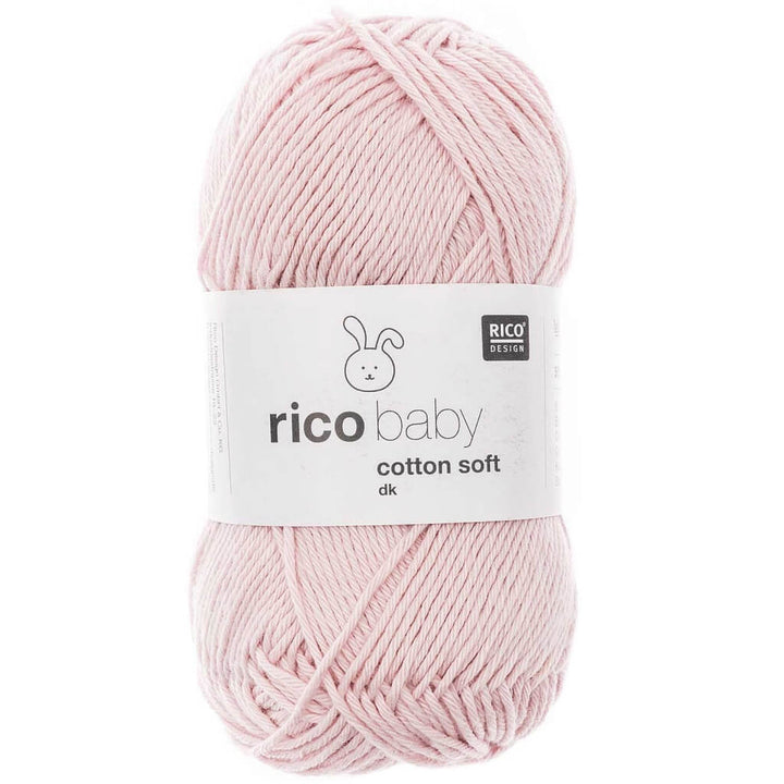 Rico Design Baby Cotton Soft DK 50 g, Farbe 052 Hellrosa – Baumwolle und Polyacryl bei Lieblingsgarn