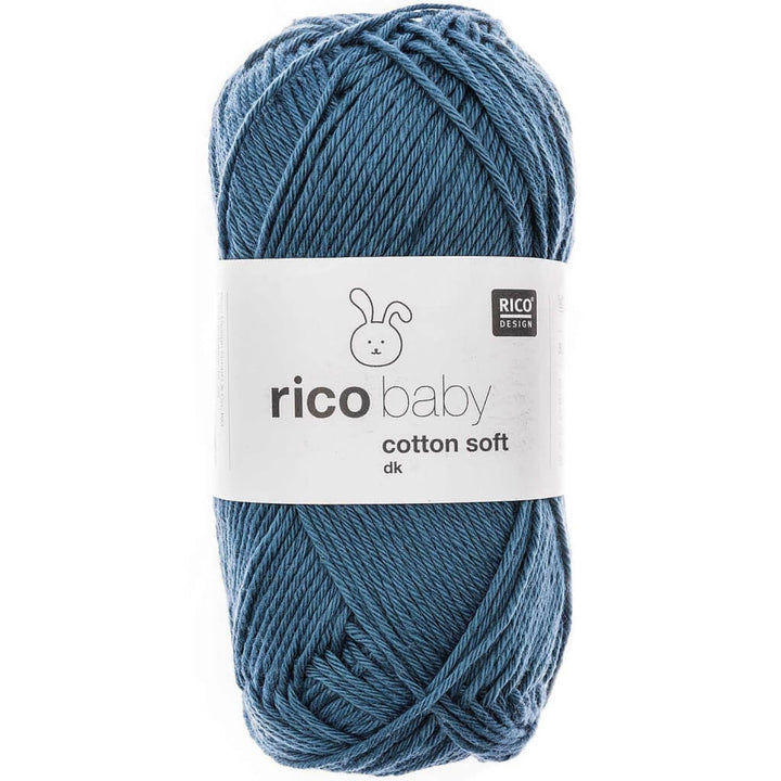 Rico Design Baby Cotton Soft DK 50 g, Farbe 057 Grau Blau – Baumwolle und Polyacryl bei Lieblingsgarn
