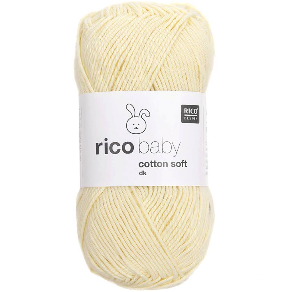 Rico Design Baby Cotton Soft DK 50 g, Farbe 071 Pastellgelb – Baumwolle und Polyacryl bei Lieblingsgarn