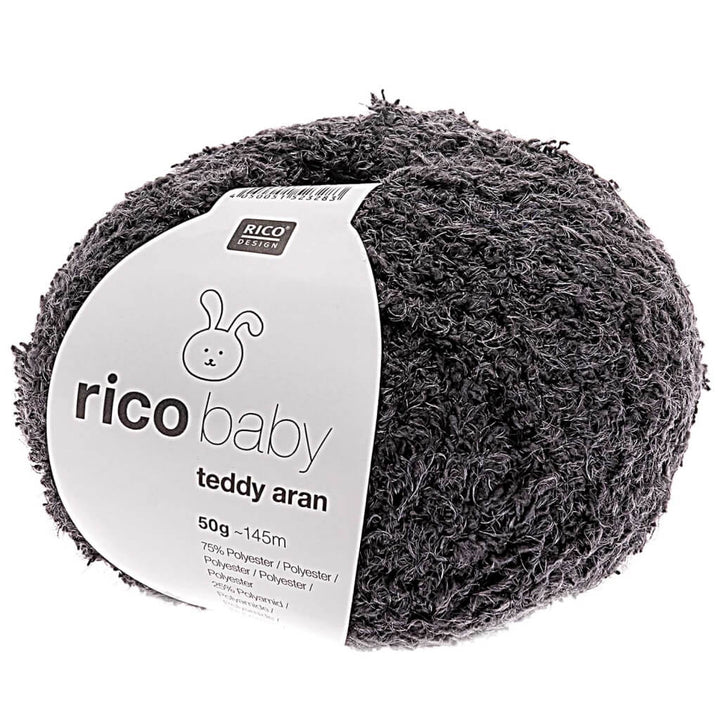 Rico Design Baby Teddy Aran 50 g, Farbe 024 Dunkelgrau – Polyamid und Polyester bei Lieblingsgarn