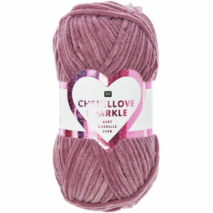 Rico Design Chenillove Sparkle, Farbe 009 Beere – Synthetik bei Lieblingsgarn