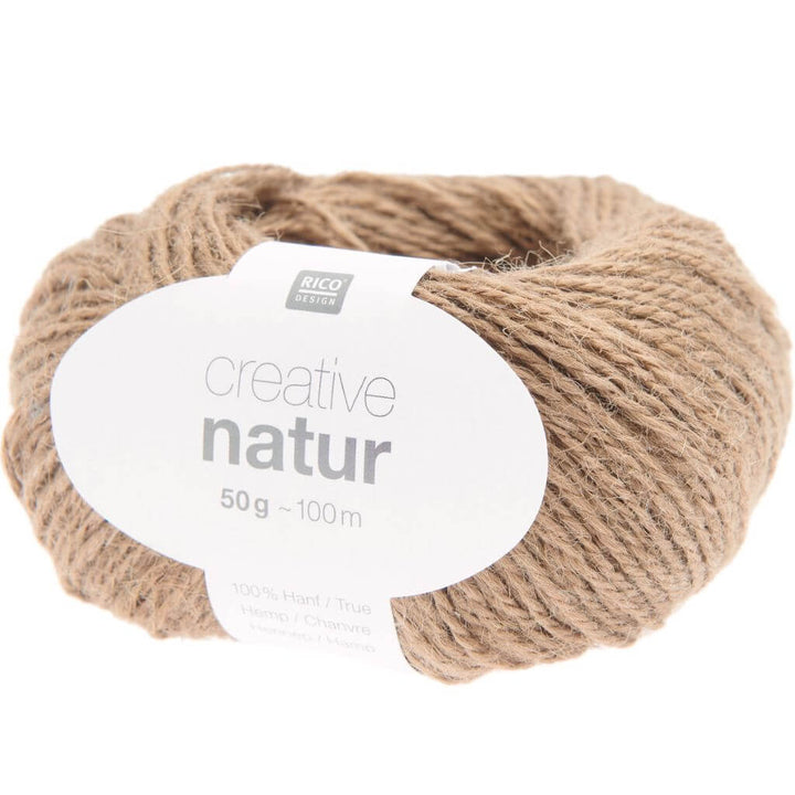 Rico Design Creative Natur 50 g - Hanfgarn, Farbe 002 Hellbraun – Sonstige Naturfasern bei Lieblingsgarn