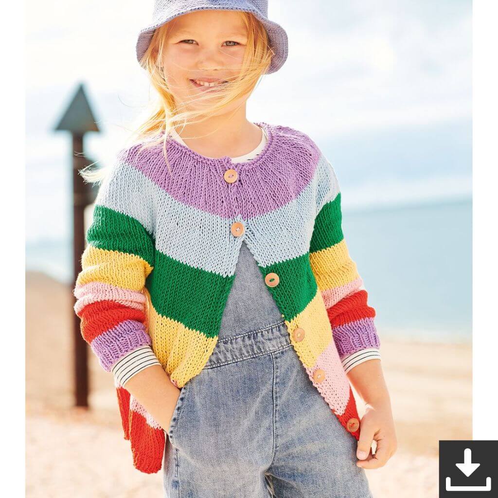 Rico Design Pattern Gestreifte Kinderjacke Strickanleitung - Rico Design (PDF) bei bei bei bei bei bei bei bei Lieblingsgarn