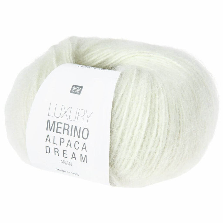 Rico Design Luxury Merino Alpaca Dream aran, Farbe 012 eisblau – Alpaka und Schurwolle bei Lieblingsgarn