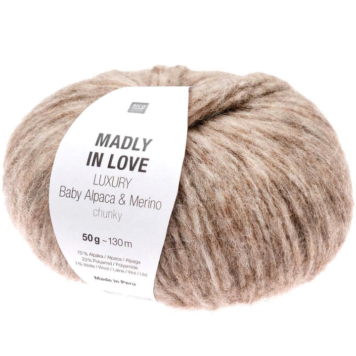 Rico Design Luxury Baby Alpaca &amp; Merino Chunky - Madly in love, Farbe 002 Beige – Alpaka, Polyamid und bei Lieblingsgarn