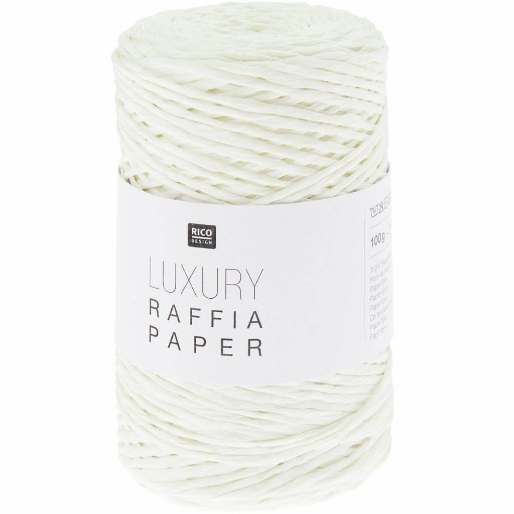 Rico Design Luxury Raffia Paper, Farbe 001 weiß – Papier bei Lieblingsgarn