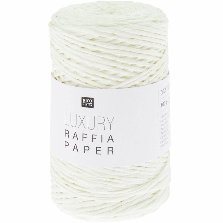 Rico Design Luxury Raffia Paper, Farbe 001 weiß – Papier bei Lieblingsgarn