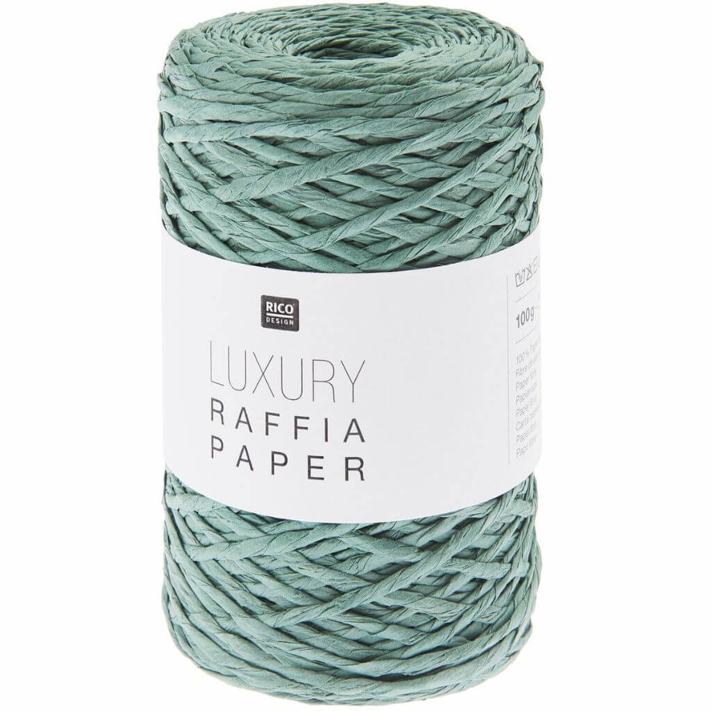 Rico Design Luxury Raffia Paper, Farbe 007 tannengrün – Papier bei Lieblingsgarn