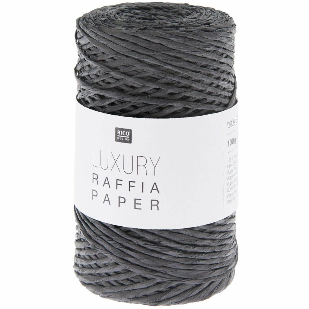 Rico Design Luxury Raffia Paper, Farbe 008 schwarz – Papier bei Lieblingsgarn