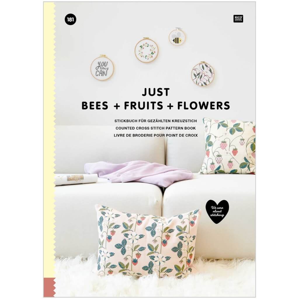 Rico Design Stickbuch Just Bees + Fruits + Flowers Nr. 181 bei bei bei bei bei bei bei bei bei bei Lieblingsgarn