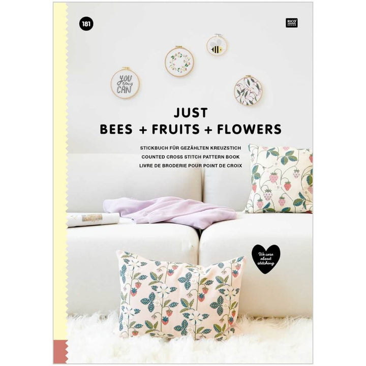 Rico Design Stickbuch Just Bees + Fruits + Flowers Nr. 181 bei bei bei bei bei bei bei bei bei bei Lieblingsgarn