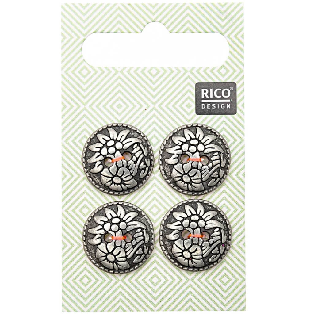 Rico Design Trachtenknöpfe Blumen 17 mm bei bei bei bei bei bei bei bei bei bei bei bei bei Lieblingsgarn