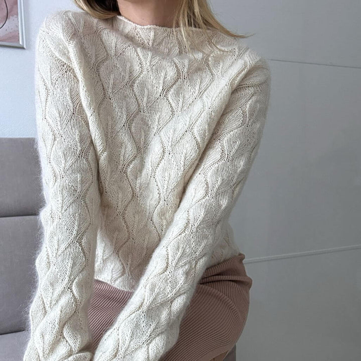Rita Koch Leaves Sweater Pullover mit Blättermuster Strickanleitung - Rita Koch (PDF) bei bei bei bei bei bei Lieblingsgarn