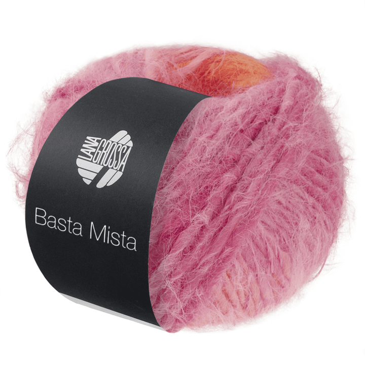Lana Grossa Basta Mista, Farbe 111 Pfirsich/Apricot/Orange/Rosa/Pink/Fuchsia – Schurwolle und Synthetik bei Lieblingsgarn