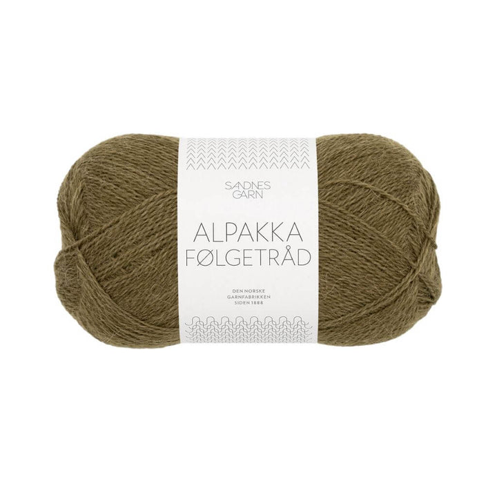 Sandnes Garn Alpakka Følgetråd, Farbe 9873 dark olive – Alpaka bei Lieblingsgarn