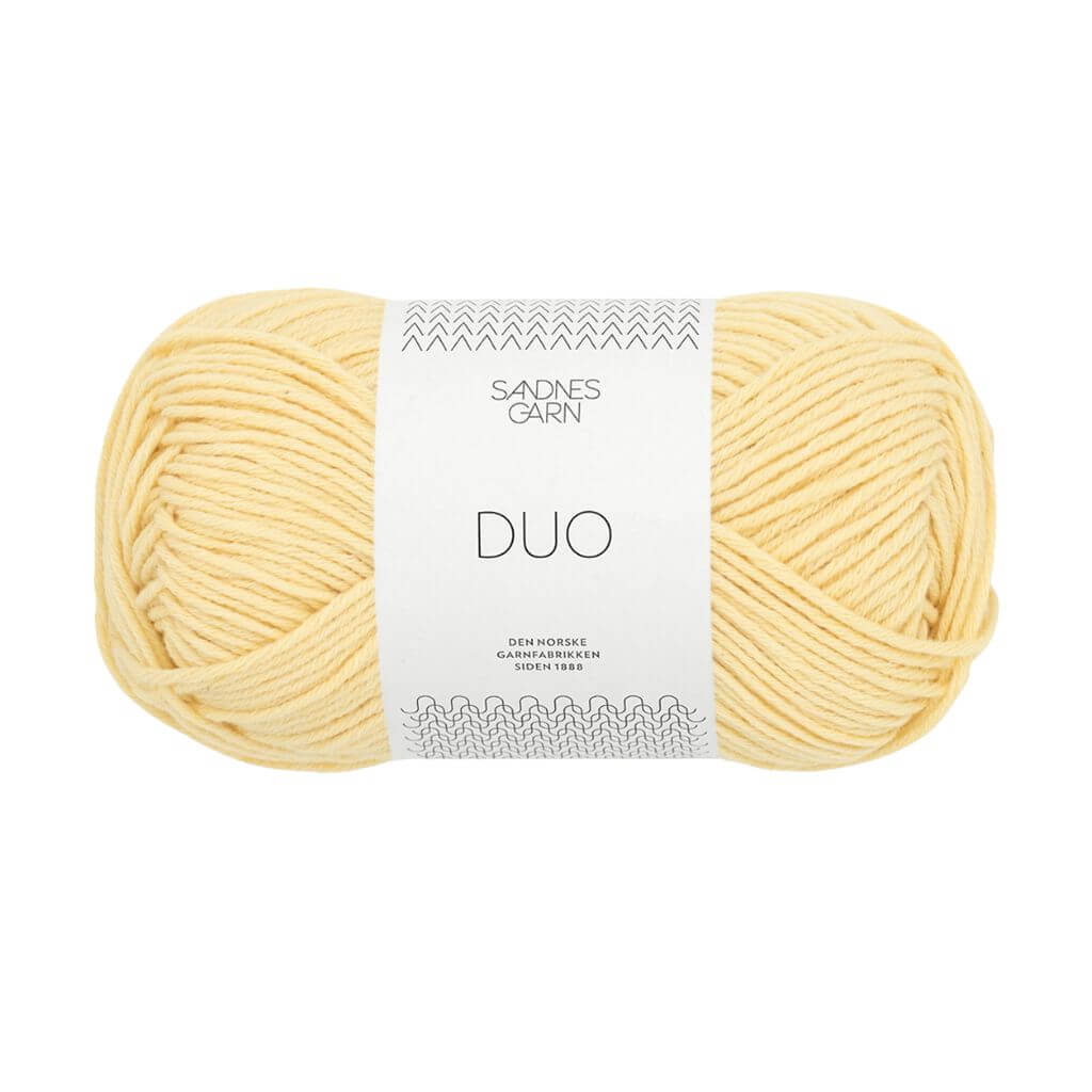 Sandnes Garn Duo, Farbe 2112 lys gul – Baumwolle und Merino bei Lieblingsgarn