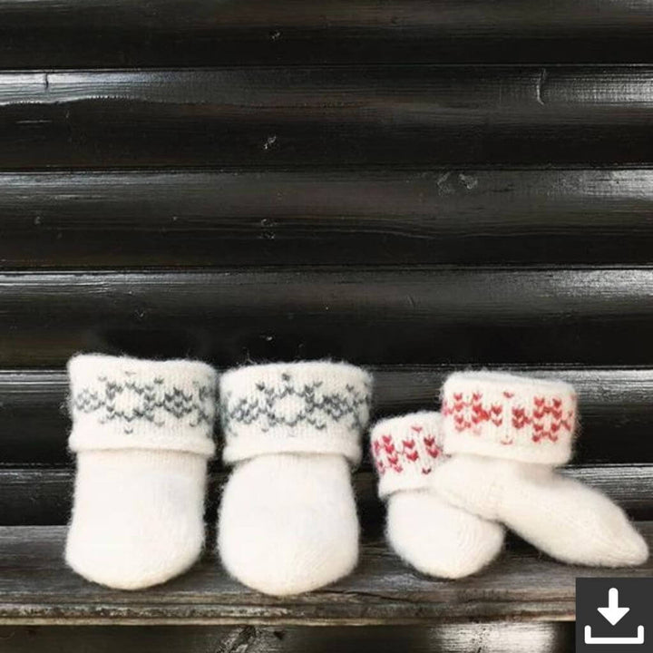 Sandnes Garn Pattern Gefilzte Schnee-Kristall-Socken Strickanleitung - Sandnes Garn (PDF) bei bei bei bei bei Lieblingsgarn