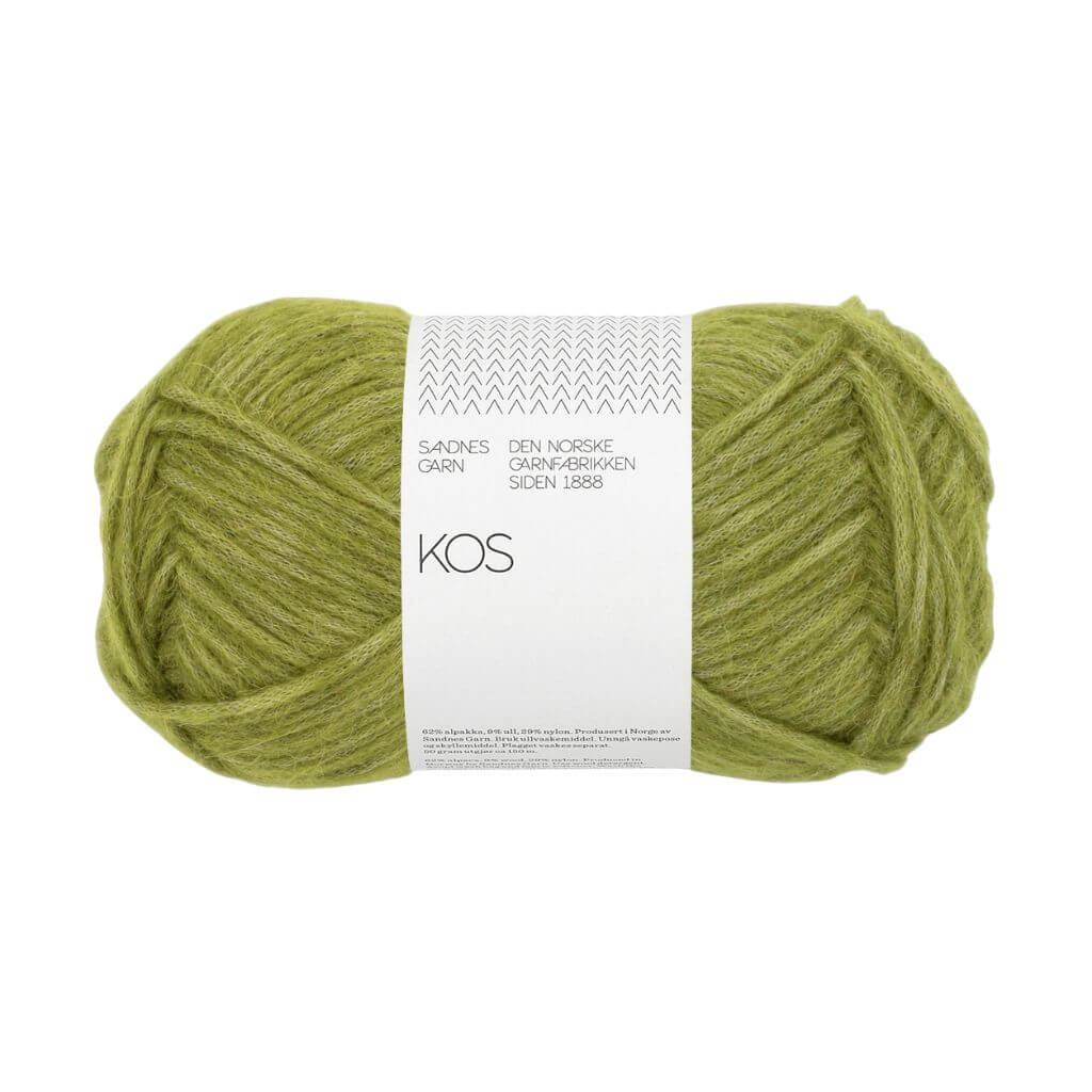 Sandnes Garn Kos - 50g, Farbe 9564 matcha – Alpaka, Schurwolle und Synthetik bei Lieblingsgarn