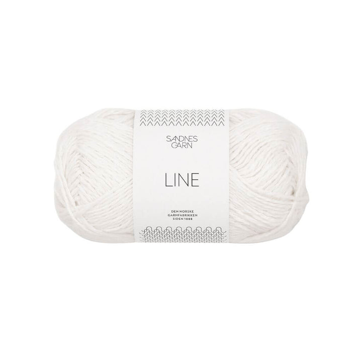 Sandnes Garn Line - 50g, Farbe 1002 Hvit – Baumwolle, Leinen und Viskose bei Lieblingsgarn