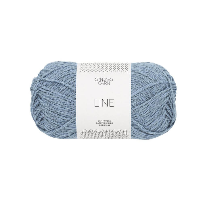 Sandnes Garn Line - 50g, Farbe 6032 Blå Hortensia – Baumwolle, Leinen und Viskose bei Lieblingsgarn