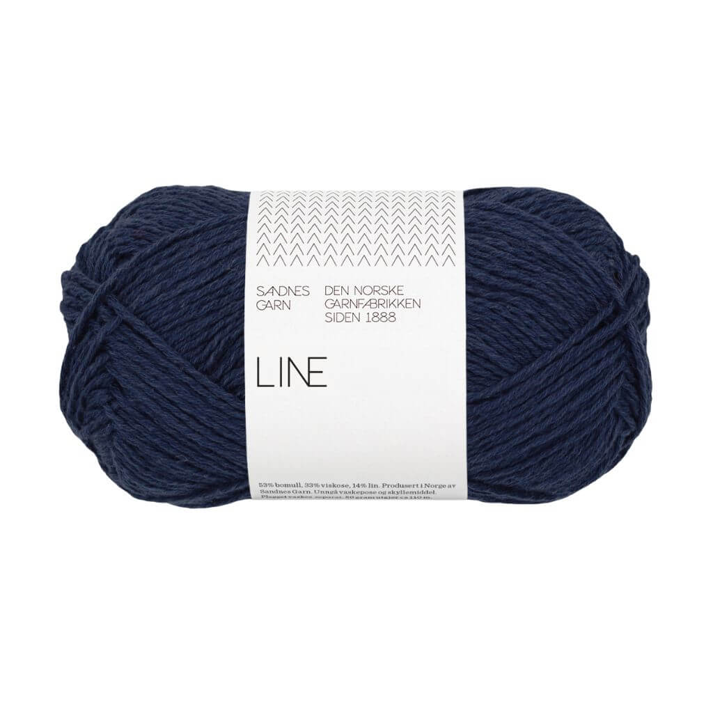 Sandnes Garn Line - 50g, Farbe 6073 seaside navy – Baumwolle, Leinen und Viskose bei Lieblingsgarn