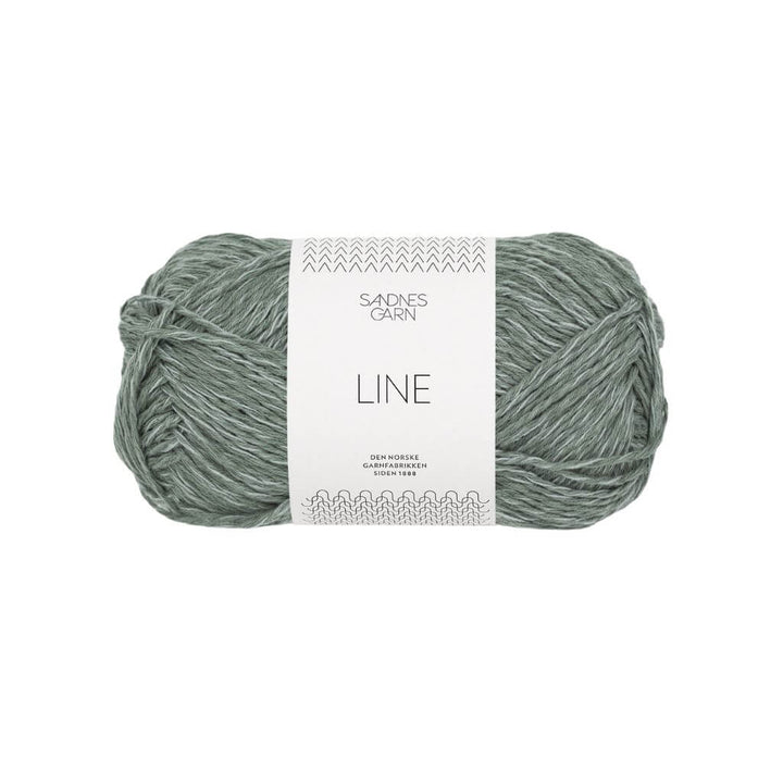 Sandnes Garn Line - 50g, Farbe 8561 Støvet Grønn – Baumwolle, Leinen und Viskose bei Lieblingsgarn