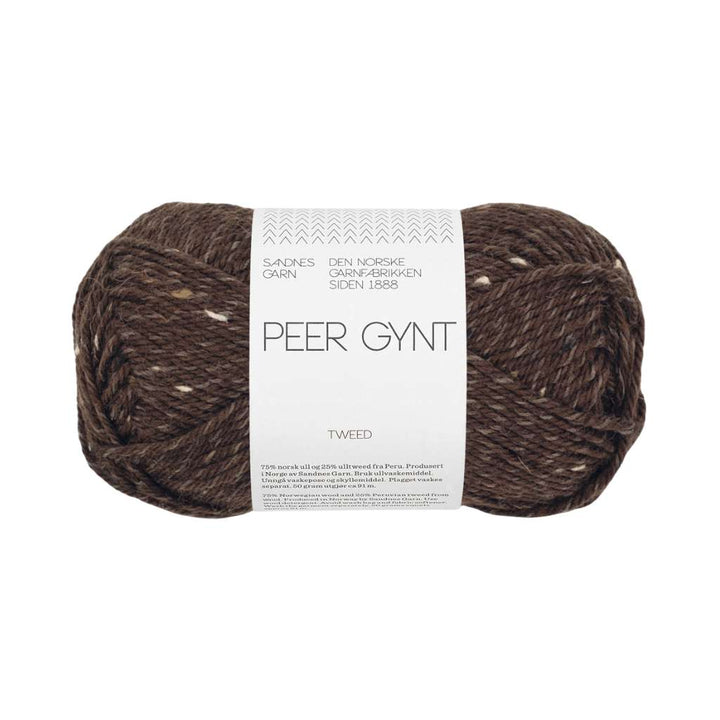 Sandnes Garn Peer Gynt, Farbe 3085 mork brun tweed – Schurwolle bei Lieblingsgarn