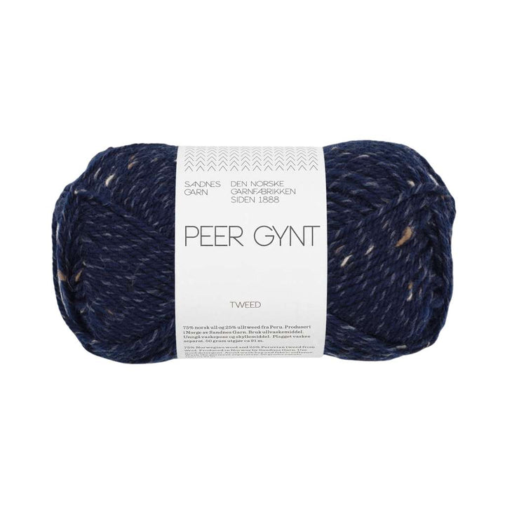 Sandnes Garn Peer Gynt, Farbe 5585 marinebla tweed – Schurwolle bei Lieblingsgarn