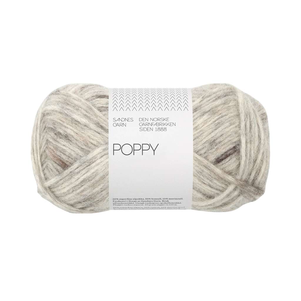Sandnes Garn Poppy, Farbe 1045 grey marble – Alpaka, Baumwolle und Merino bei Lieblingsgarn