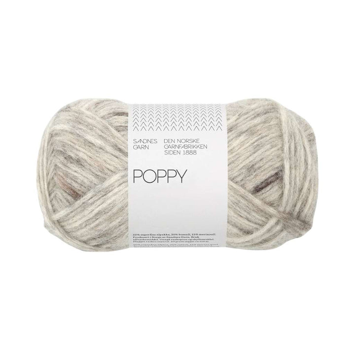 Sandnes Garn Poppy, Farbe 1045 grey marble – Alpaka, Baumwolle und Merino bei Lieblingsgarn