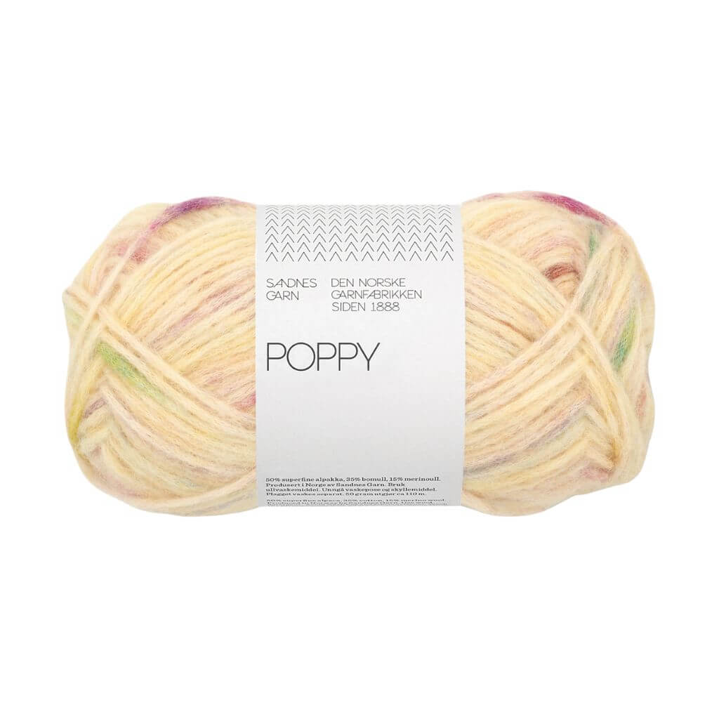 Sandnes Garn Poppy, Farbe 2110 tutti frutti sunshine – Alpaka, Baumwolle und Merino bei Lieblingsgarn