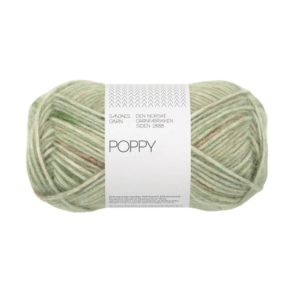 Sandnes Garn Poppy, Farbe 8520 green marble – Alpaka, Baumwolle und Merino bei Lieblingsgarn
