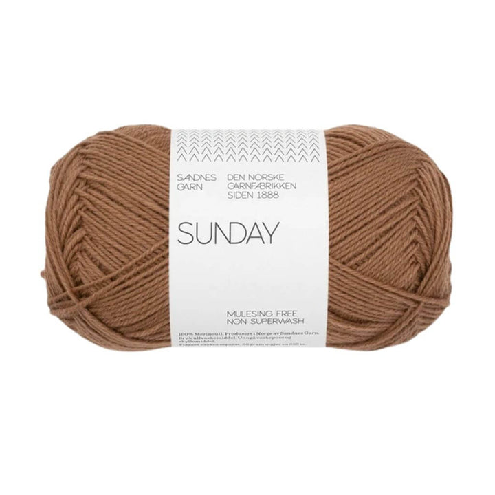 Sandnes Garn Sunday - 50g, Farbe 3052 pecan brown – Merino bei Lieblingsgarn