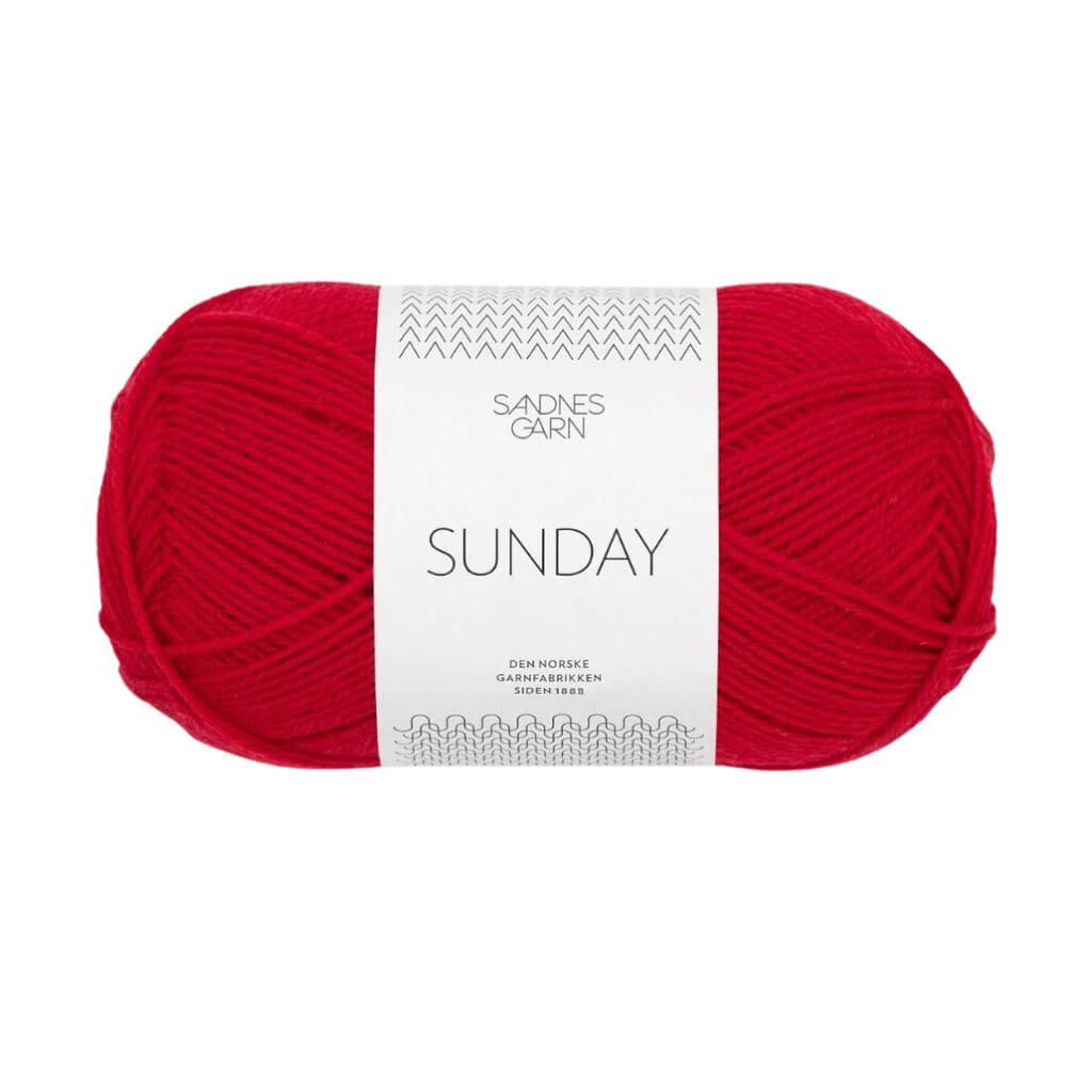 Sandnes Garn Sunday - 50g, Farbe 4219 red – Merino bei Lieblingsgarn