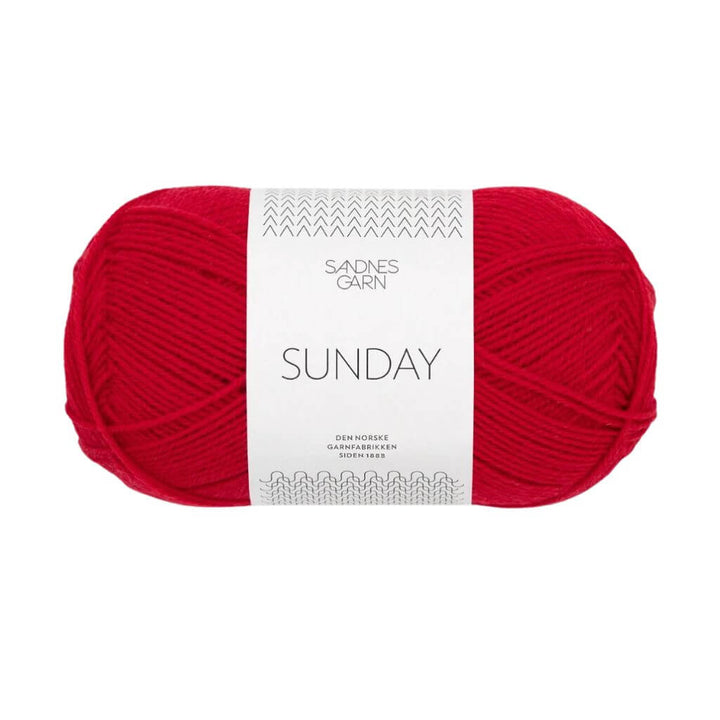Sandnes Garn Sunday - 50g, Farbe 4219 red – Merino bei Lieblingsgarn