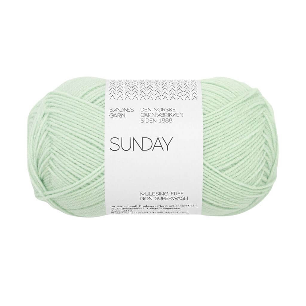 Sandnes Garn Sunday - 50g, Farbe 7911 mint green – Merino bei Lieblingsgarn