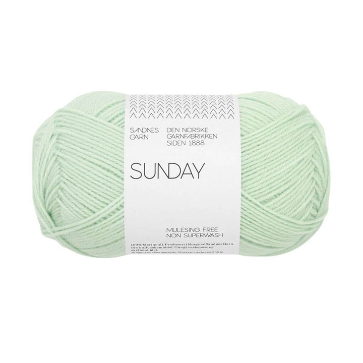 Sandnes Garn Sunday - 50g, Farbe 7911 mint green – Merino bei Lieblingsgarn