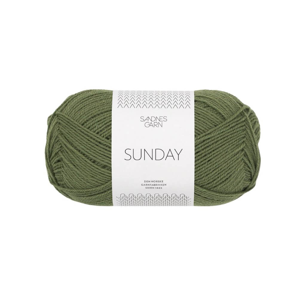 Sandnes Garn Sunday - 50g, Farbe 9062 Olivengrønn – Merino bei Lieblingsgarn