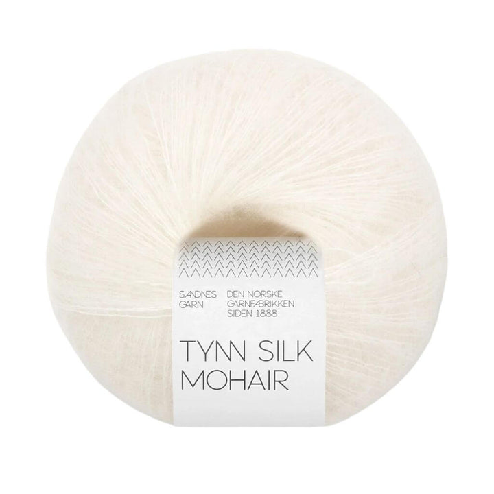 Sandnes Garn Tynn Silk Mohair, Farbe 1001 white – Mohair und Seide bei Lieblingsgarn