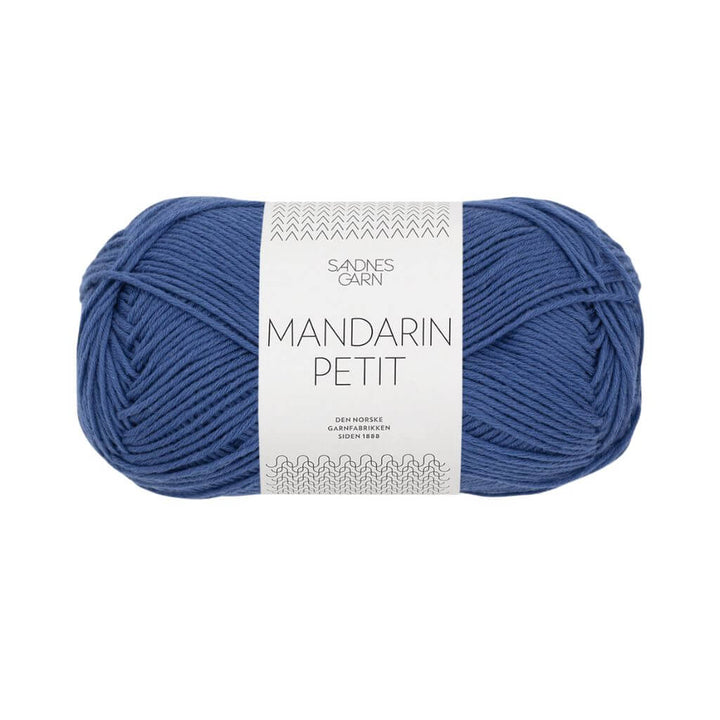 Sandnes Garn Mandarin Petit, Farbe 5844 Mellomblå – Baumwolle bei Lieblingsgarn