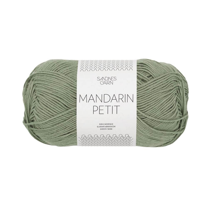 Sandnes Garn Mandarin Petit, Farbe 9041 Støvet Lys Grønn – Baumwolle bei Lieblingsgarn